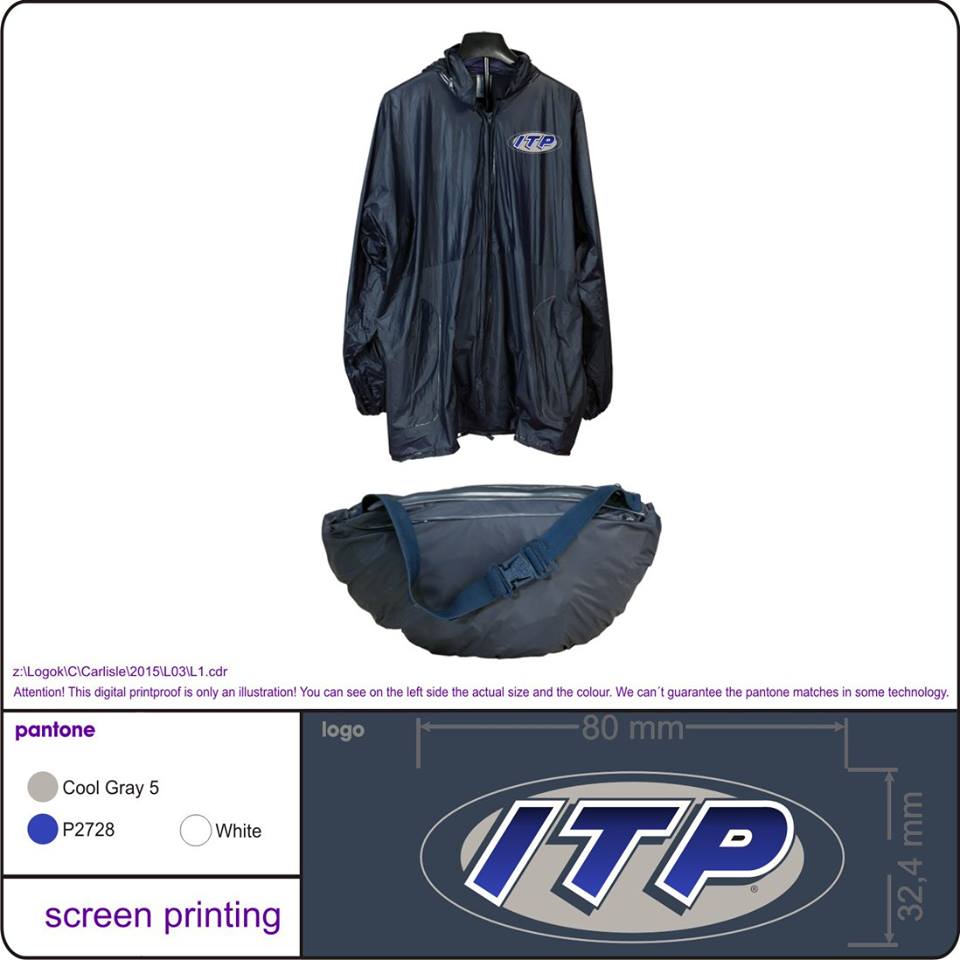 ITP esőkabát és táska